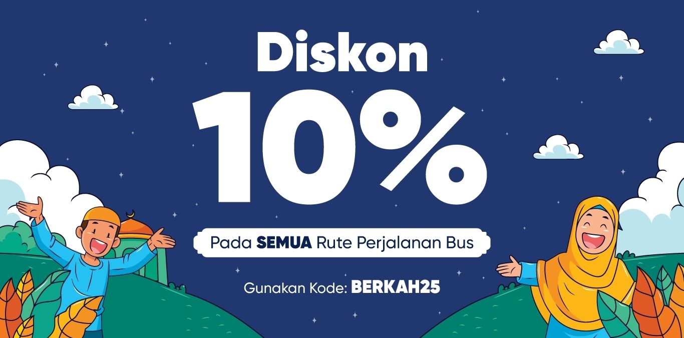 Promo Lebaran 2025 : 10% Off On All Bus Tickets